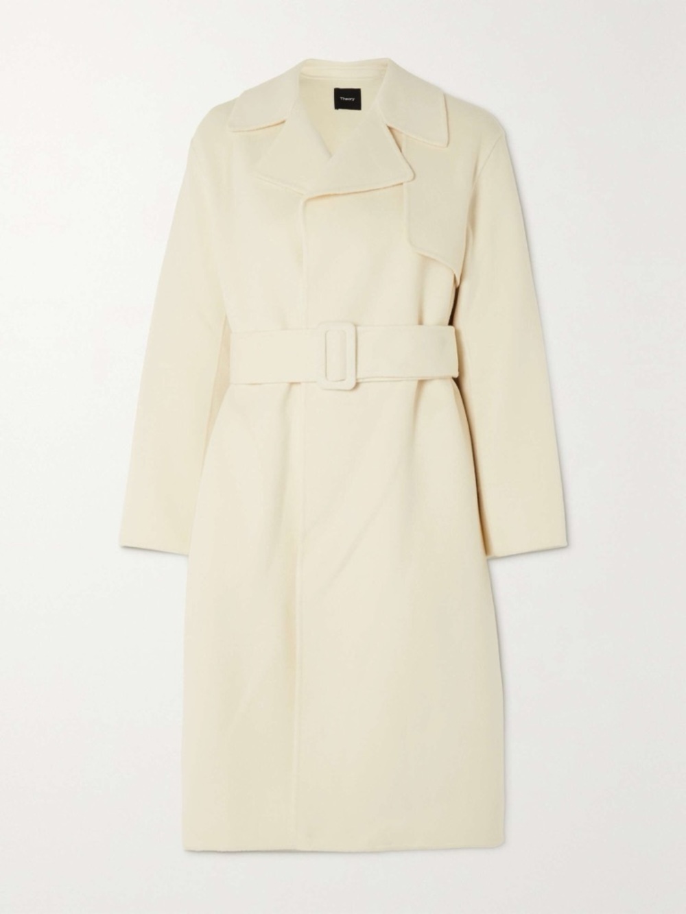 Theory Cream Belted Trench Coat